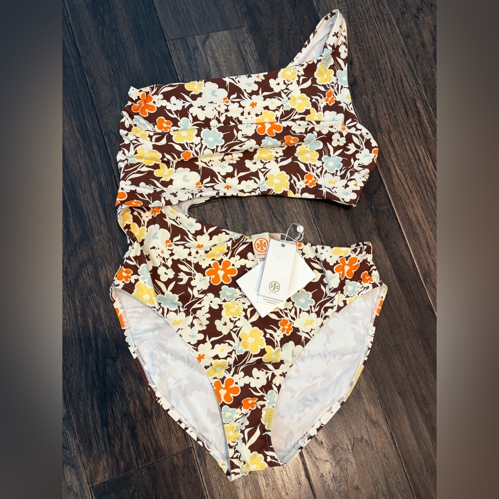 Tory Burch one-shoulder one-piece swimsuit